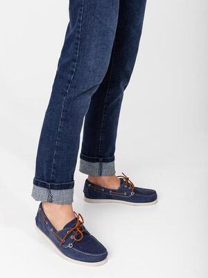 PHENIS nabuk blu cobalto - Scarpe da barca uomo - TBS