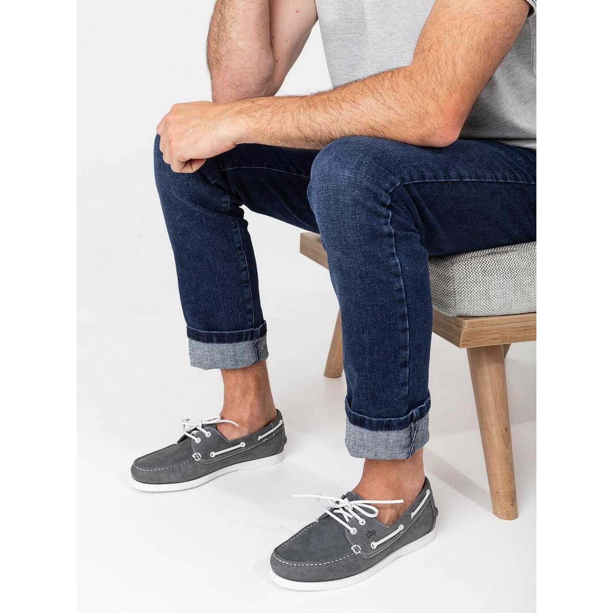 Tbs - 1973 Phenis Saphir Chaussures Bateau Homme En Cuir Fabriquées Au Portugal - Chaussures Bateau - Gris - 44 - Decathlon