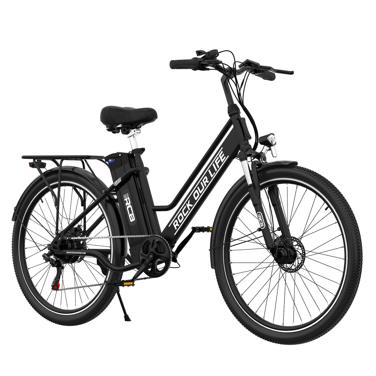 Electric City Bikes RK8S, E-bikes 26",APP,36V 10.4Ah 2/7