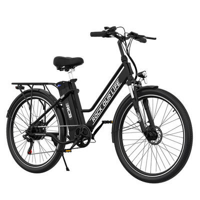 Elektrische fiets e-bike volwassenen rcb rk8s, 26", 250w, 50km, waterdichte tas