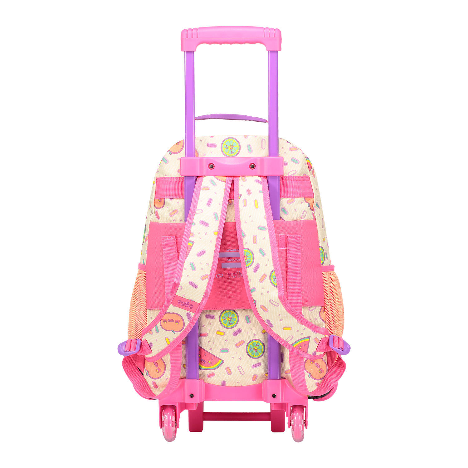Totto Mochila infantil ruedas Ice Fruit Rosa Poliéster 31.5 x 44 x 12 cm 3/5