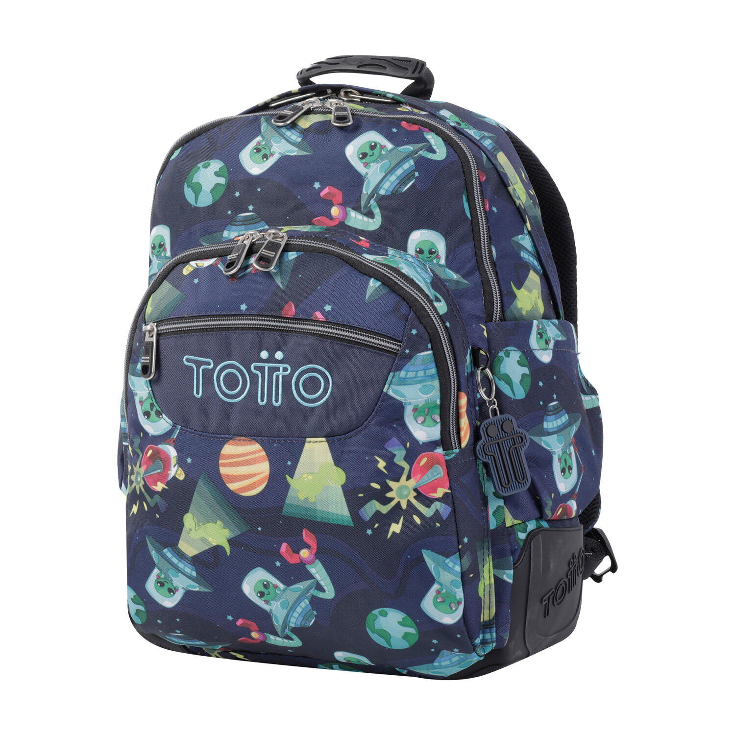 Totto Mochila escolar Crayoles Planetas y aliens Poliéster 33 x 44 x 13.5 cm 2/5