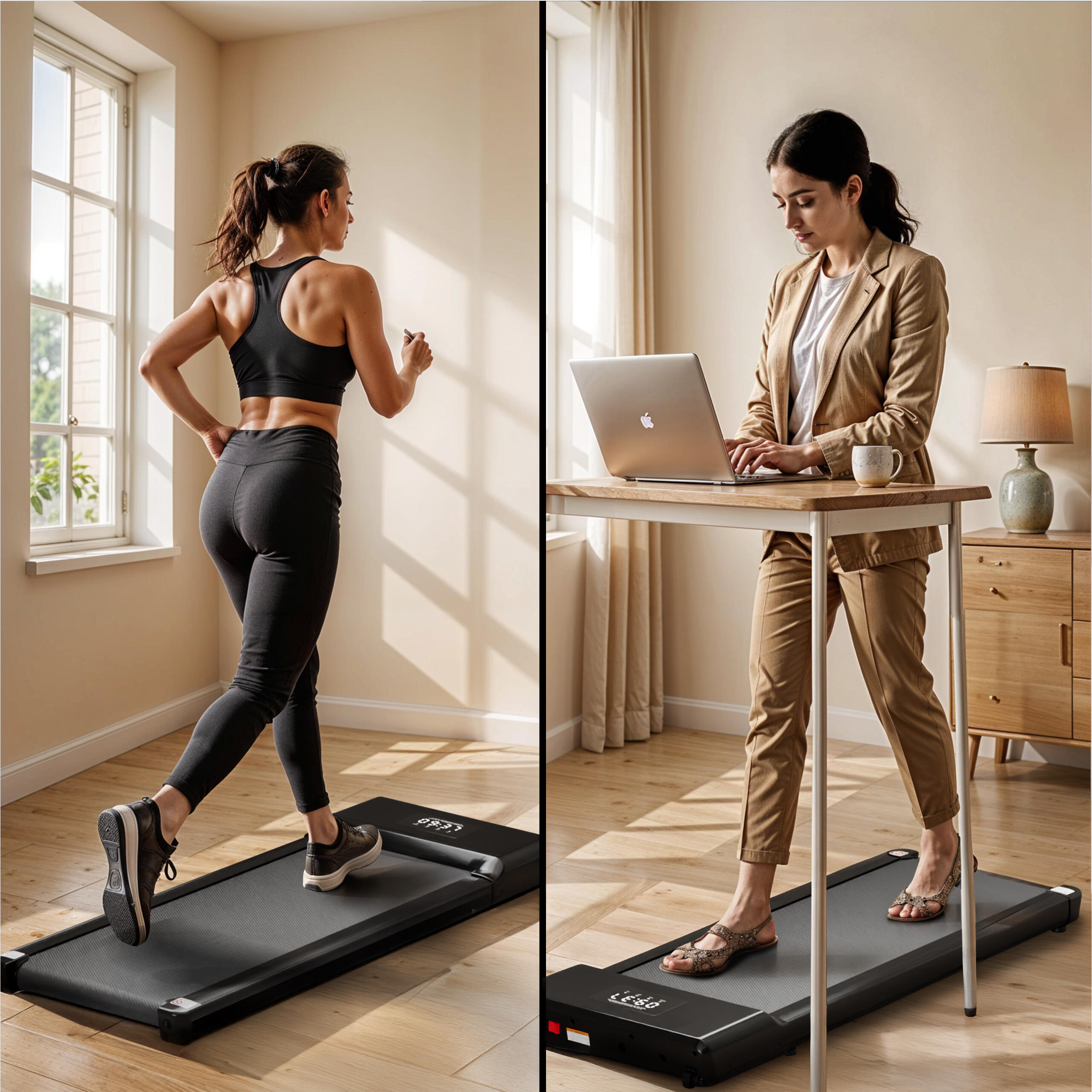Unter-Tisch-Laufband Impala 10 Athler Geschwindigkeit 1-6 km/h, LCD-Display 2/7