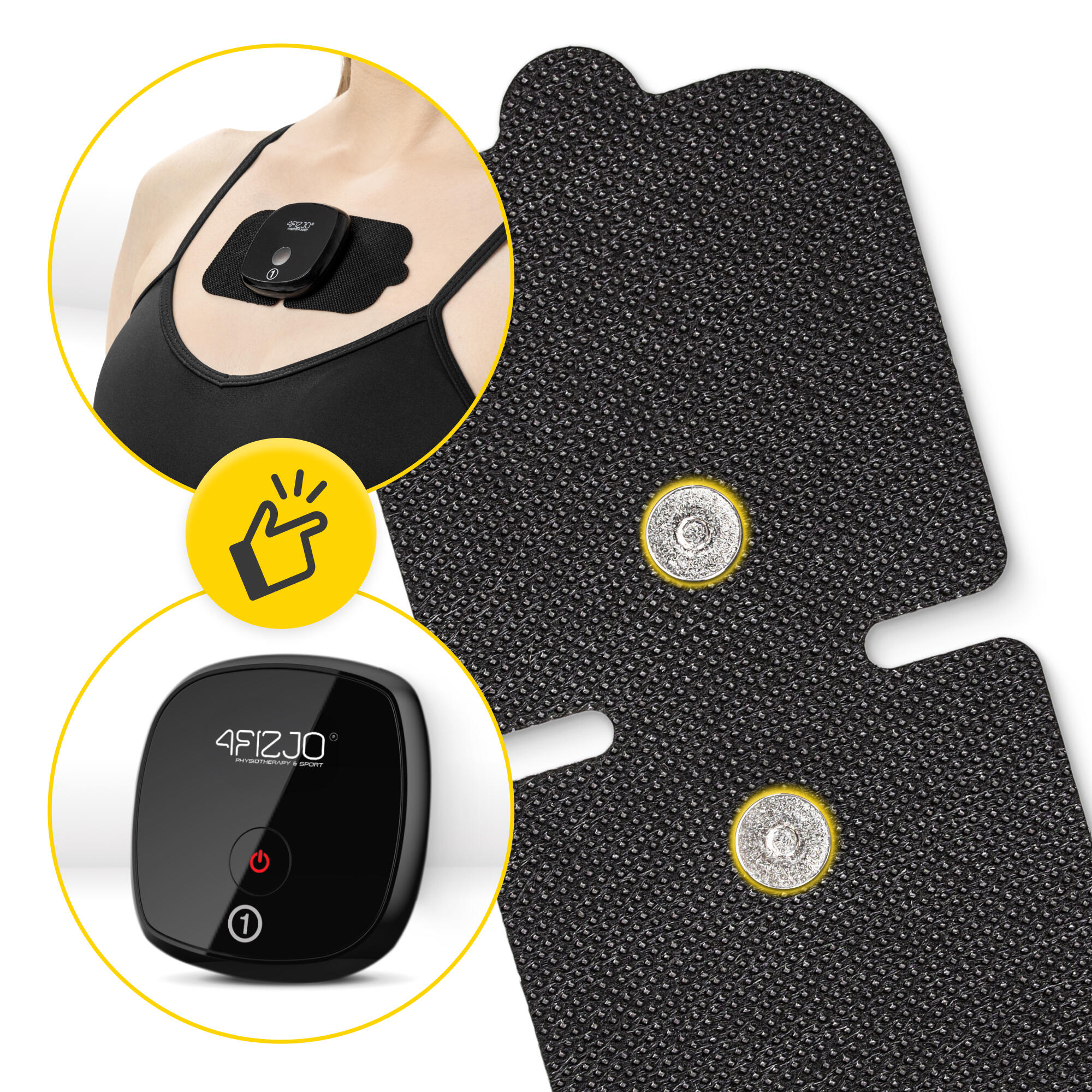 Gelové elektrody pro elektrostimulaci 4FIZJO TENS/EMS 2 ks 5/7