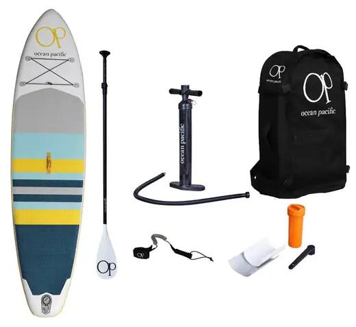 OCEAN PACIFIC Ocean Pacific Malibu Lite 10'6 SUP Gonfiabile - Bianco/Grigio/Giallo