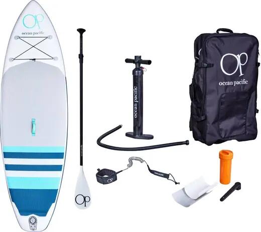 Ocean Pacific Sunset All Round 9'6 SUP Gonfiabile - Bianco/Grigio/Verde acqua