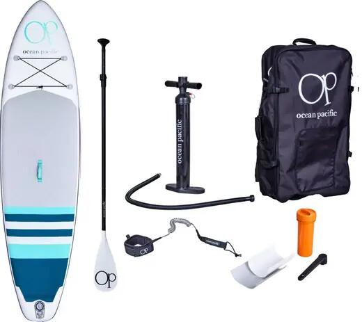 OCEAN PACIFIC Ocean Pacific Malibu All Round 10'6 SUP Board Opblaasbaar - Wit/Grijs/Teal