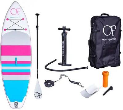 Ocean Pacific Sunset All Round 9'6 SUP Gonfiabile - Bianco/Grigio/Verde acqua