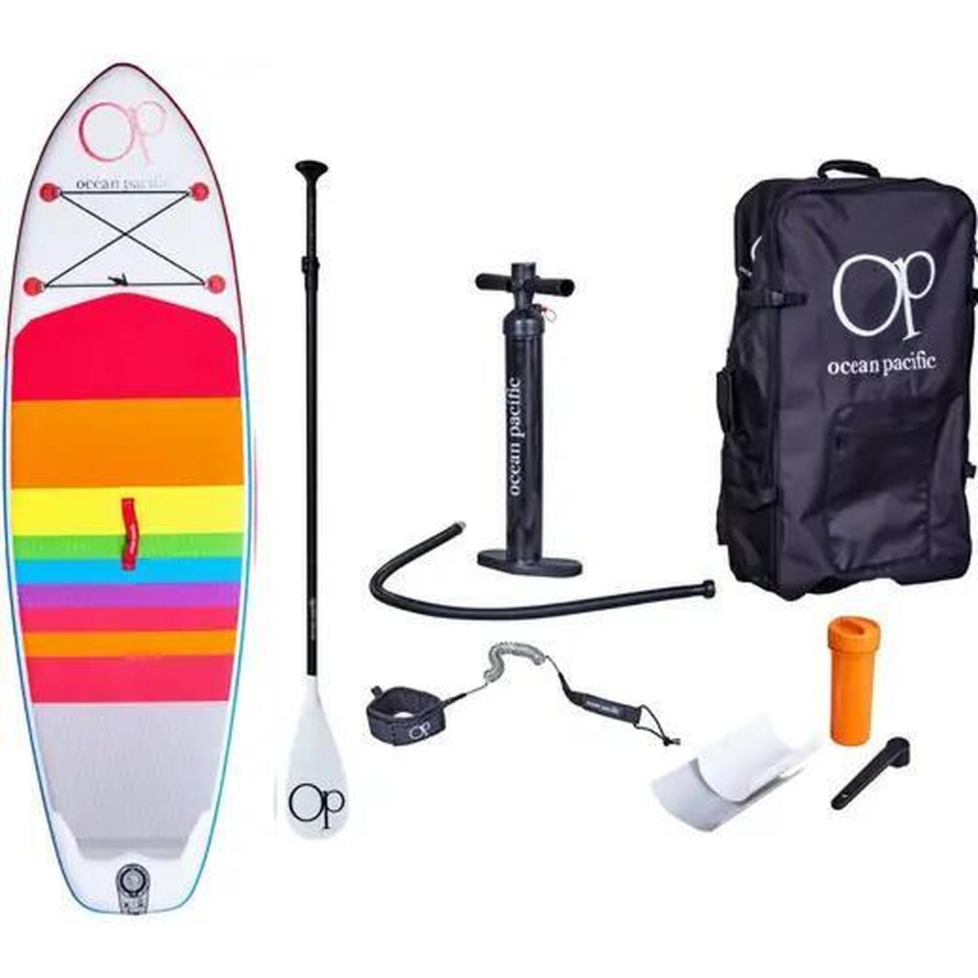 Ocean Pacific - Ocean Pacific Venice All Round 8'6 Paddle Gonflable - Blanc/rouge/bleu - Planche De Stand Up Paddle - Blanc|bleu|rouge - Decathlon