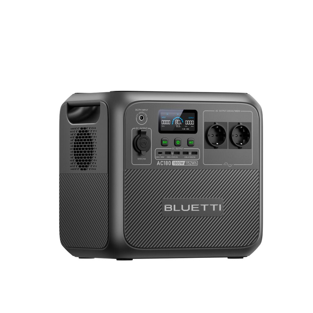 BLUETTI BLUETTI Tragbare elektrische Station AC180 1800 W/1152 Wh Batterie für Camping