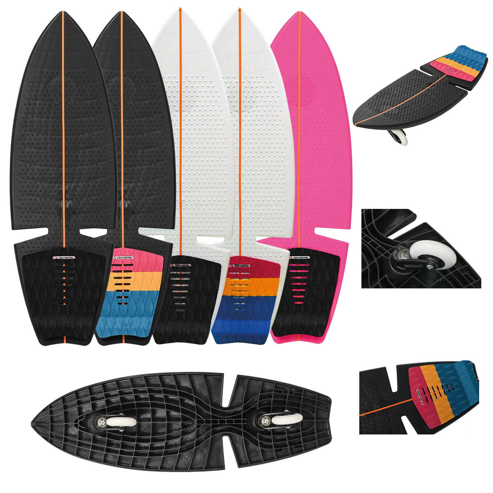 F2  Surf Waveboard Carving Board Street Surfer Skateboard  Schwarz 2025 4/5