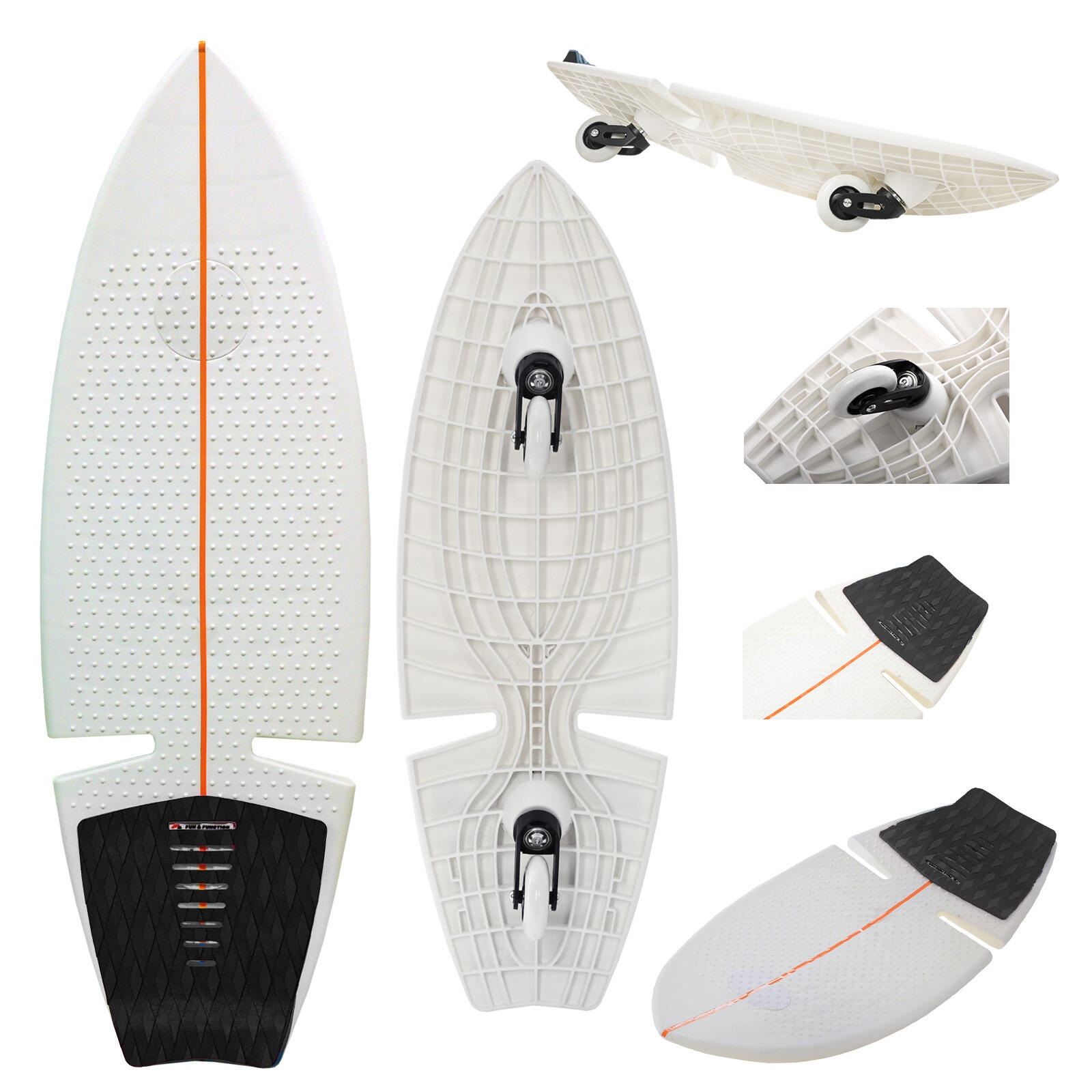 F2 F2  Surf Waveboard Carving Board Street Surfer Skateboard  Weiss 2025