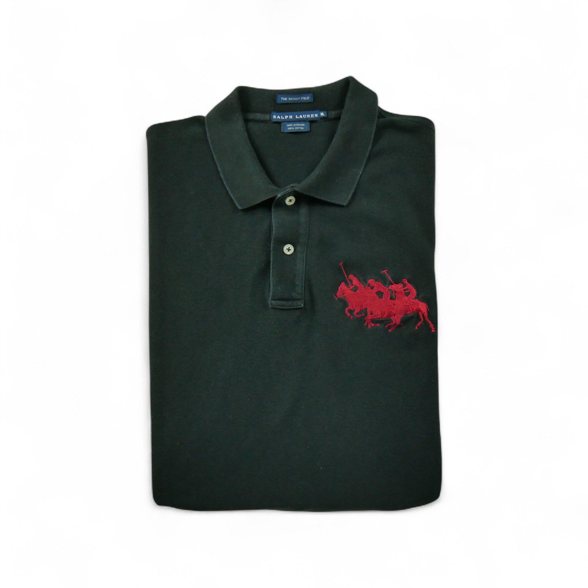 RALPH LAUREN Reconditionné - Polo manches courtes Femme Skinny Noir - Excellent