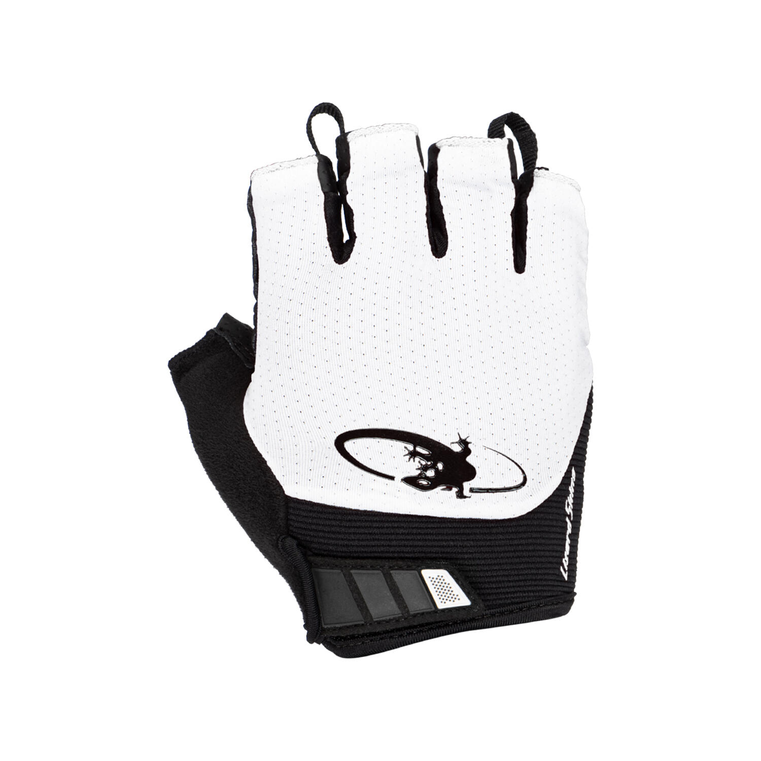 Lizard  Skins Cycling Mitts Fingerless Gloves Aramus Cadence Diamond White 3/7