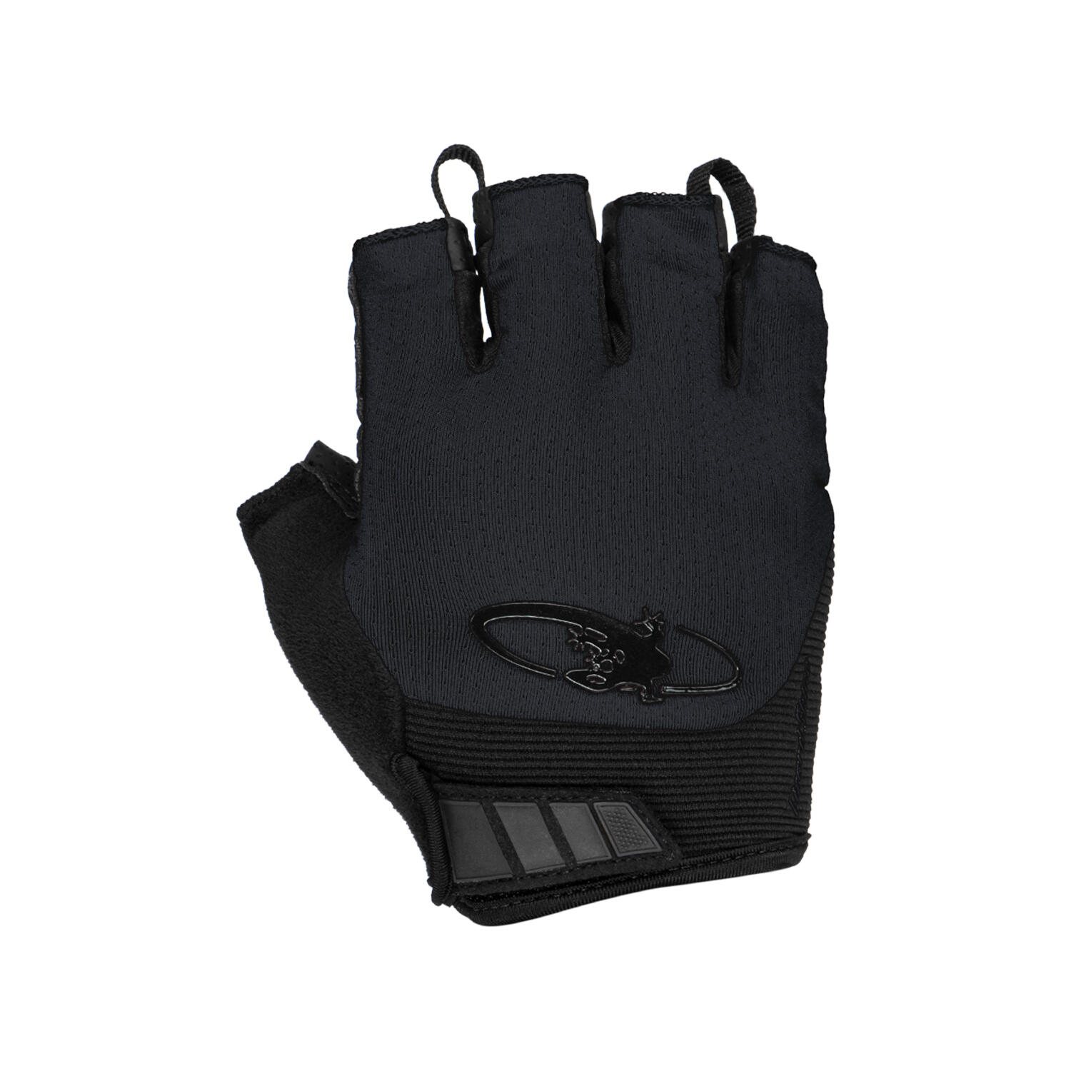 Lizard  Skins Cycling Mitts Fingerless Gloves Aramus Cadence Jet Black 3/7