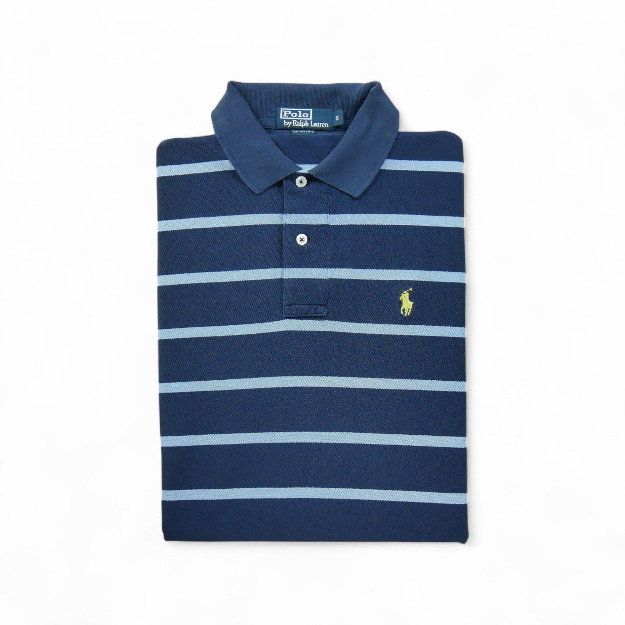 RALPH LAUREN Seconda Mano - Polo a maniche corte blu da uomo - Stato molto buono