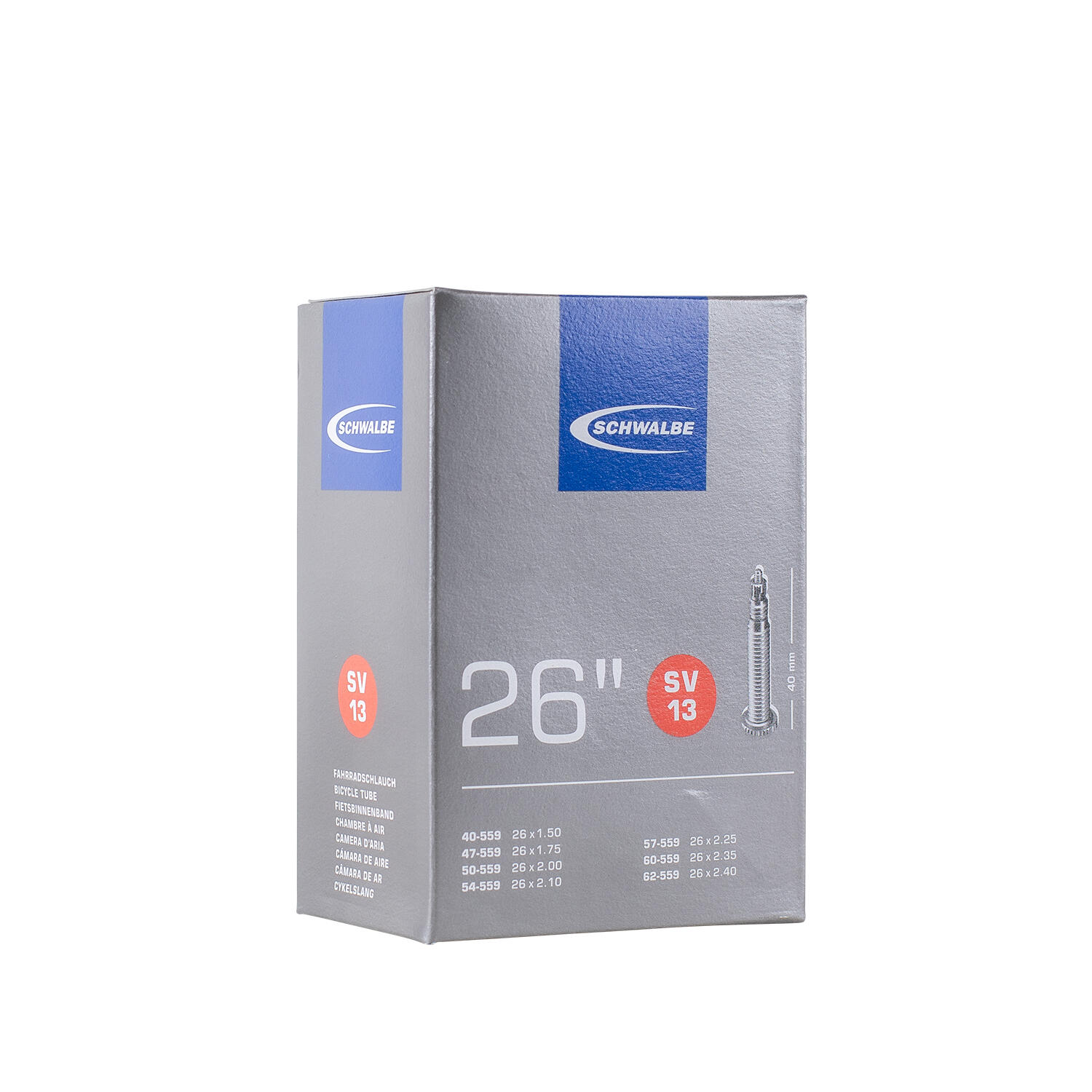SCHWALBE SV13 dętka 26'' (40–62-559) Presta 40 mm 190 g 4/7
