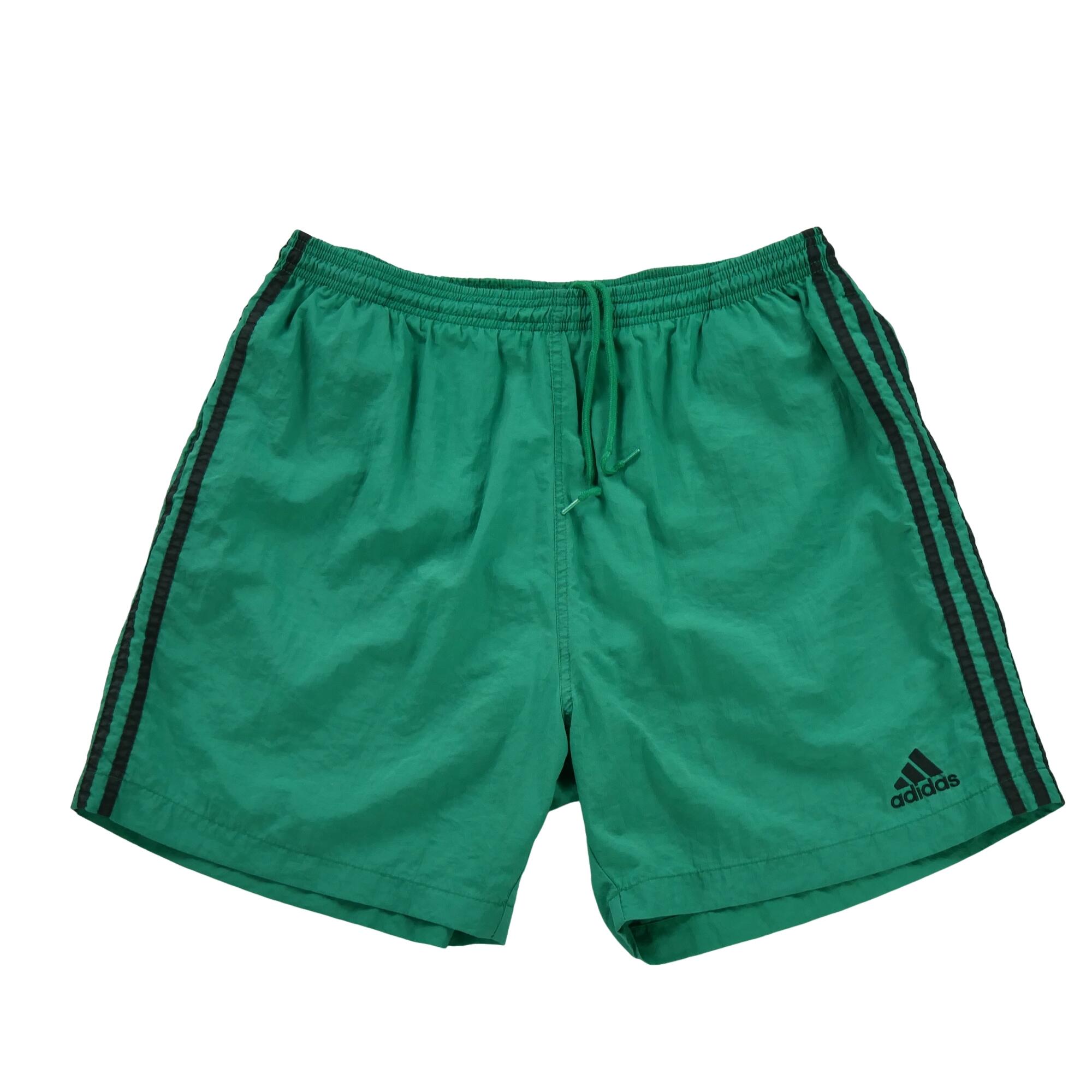ADIDAS Seconda Mano - Short da bagno vintage Y2K verdi da uomo - Stato eccellente