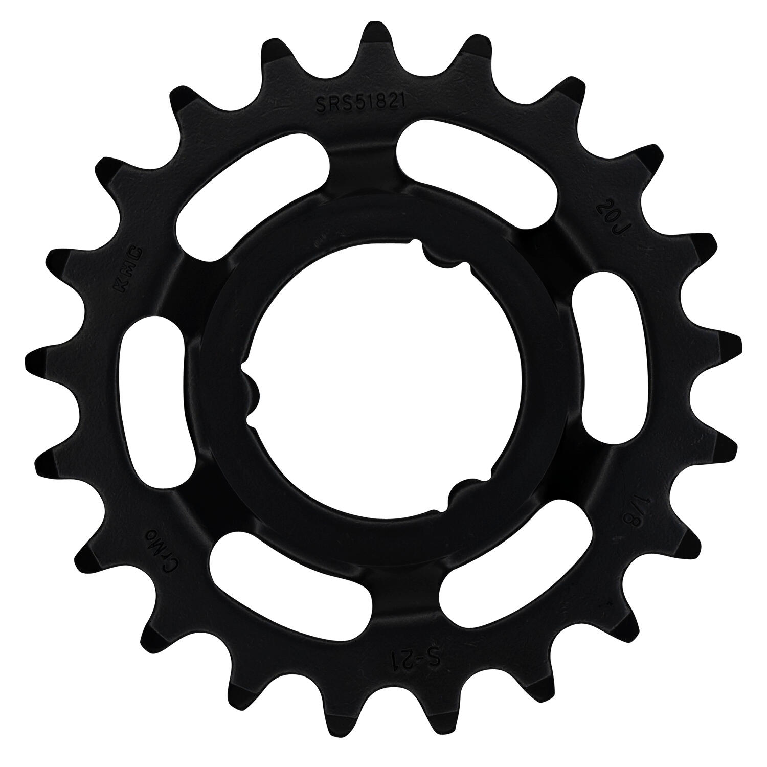 Pignon KMC Shimano 21 dents 1/8" Matériau Chromoly Couleur noire 4/7