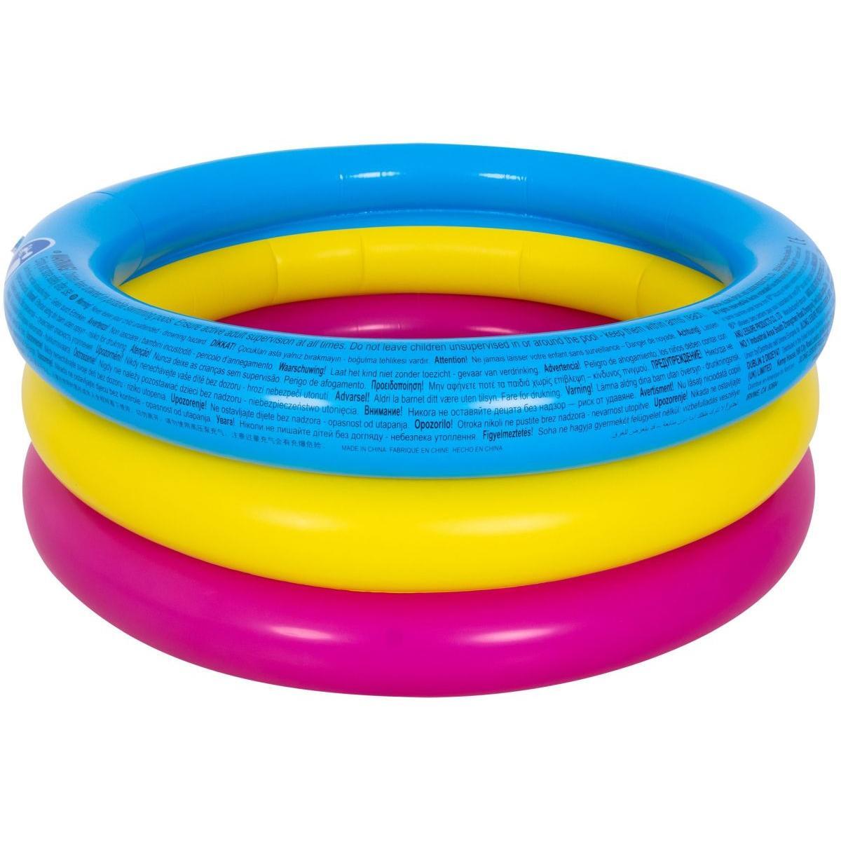 SunClub Planschbecken aufblasbarer 3-Ring Baby Pool Ø 76x25 cm 3/7