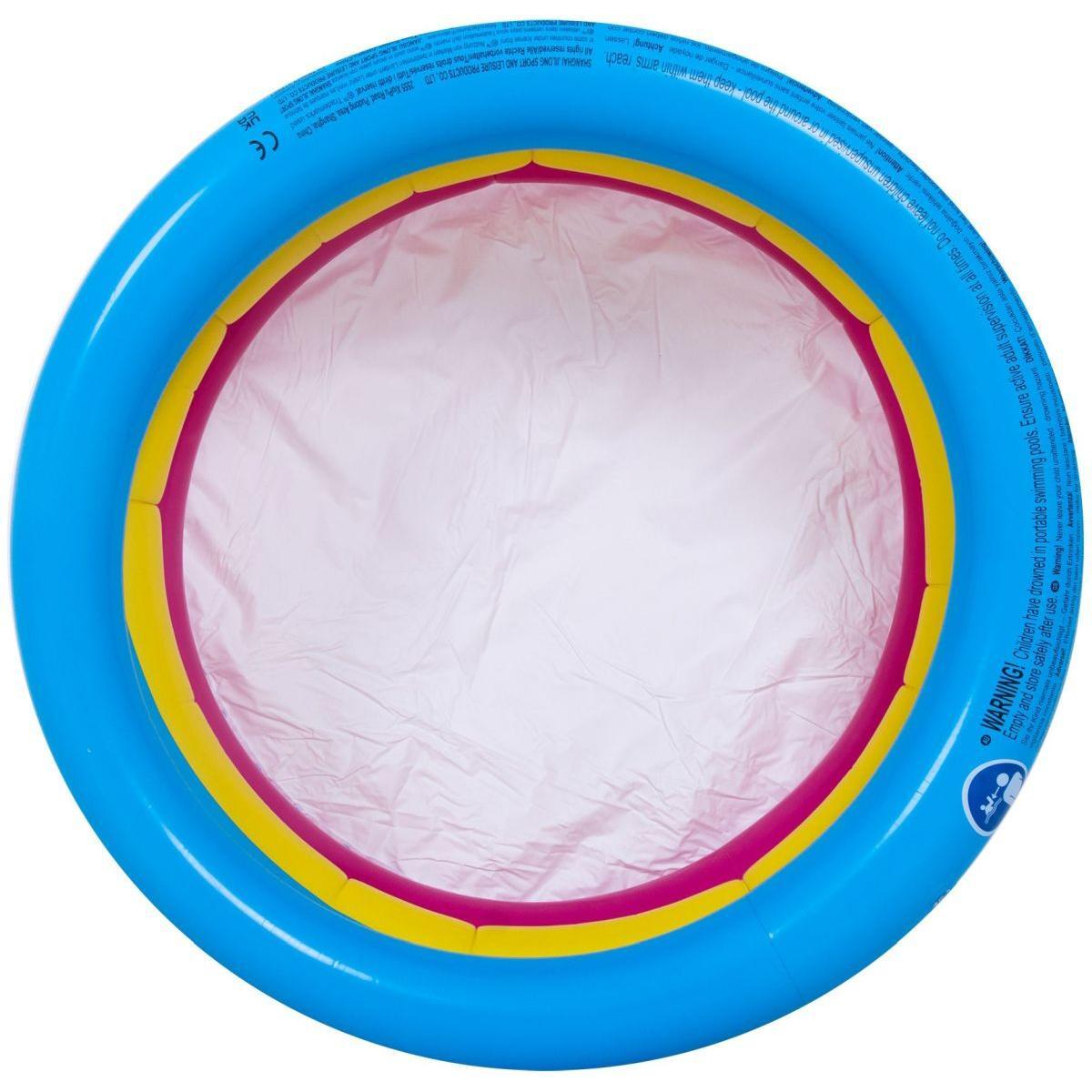 SunClub Planschbecken aufblasbarer 3-Ring Baby Pool Ø 76x25 cm 6/7