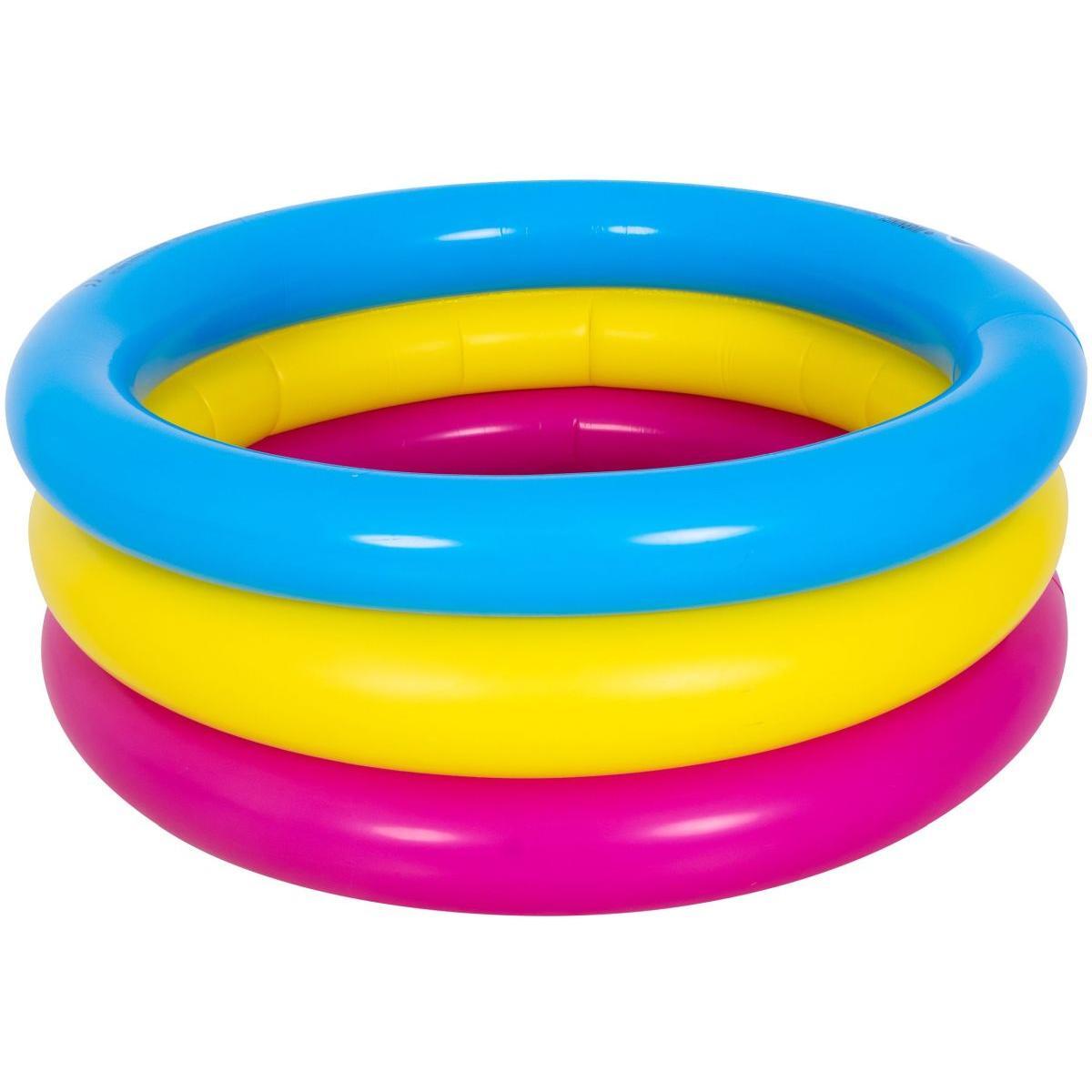 SunClub Planschbecken aufblasbarer 3-Ring Baby Pool Ø 76x25 cm 4/7