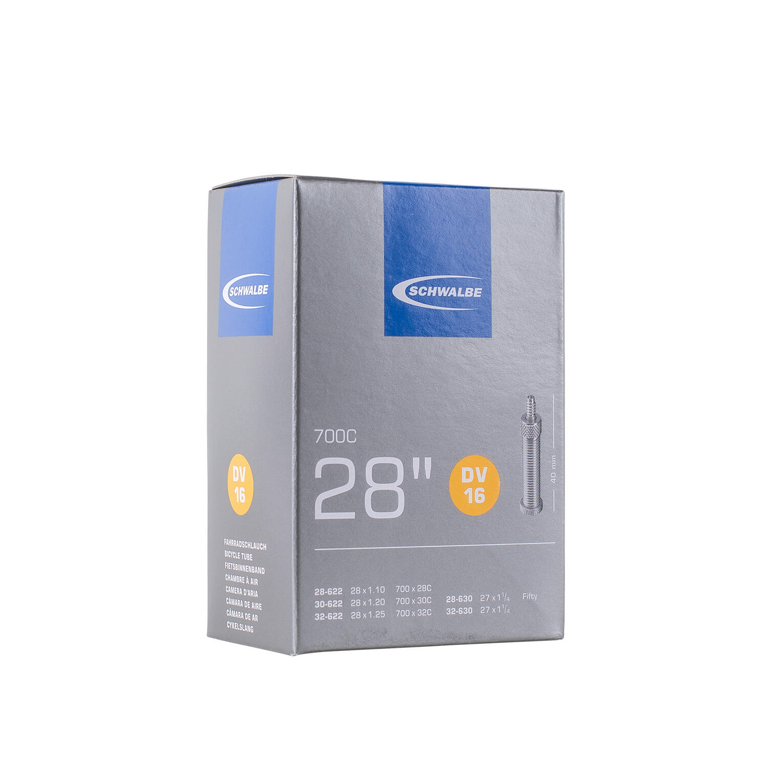 Tubo interno Schwalbe 27 28 x 1.10 1.25 DV 40 mm - Alta Calidad y Fiabilidad 3/7