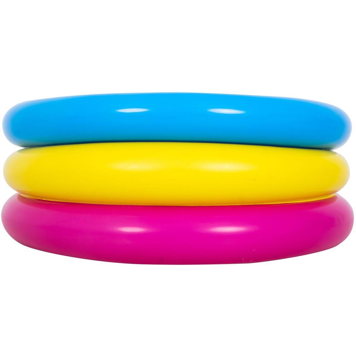 SunClub Planschbecken aufblasbarer 3-Ring Baby Pool Ø 76x25 cm 2/7
