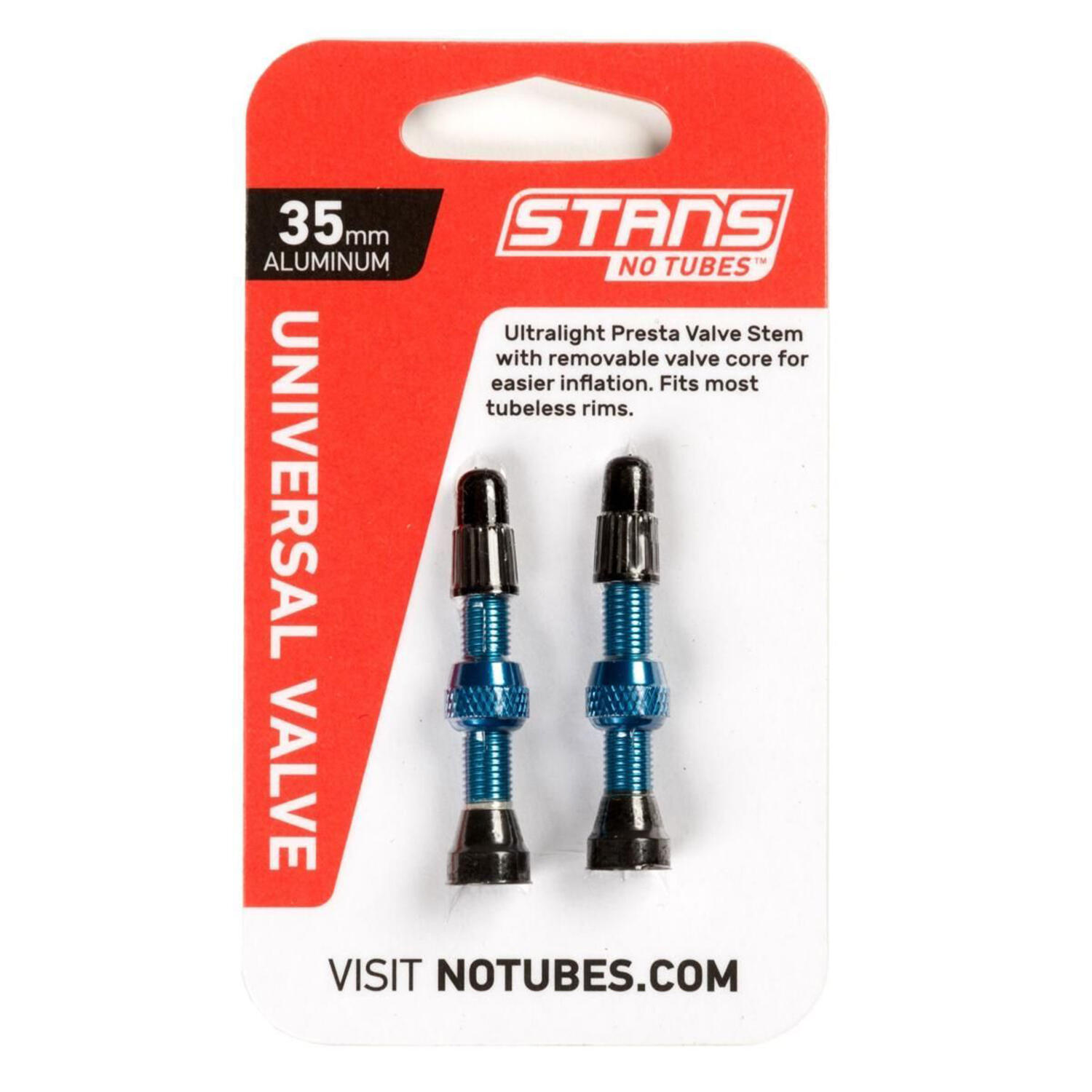 Válvulas de Alumínio 2 Uds STAN'S NO TUBES Presta 35mm Azul 3/7