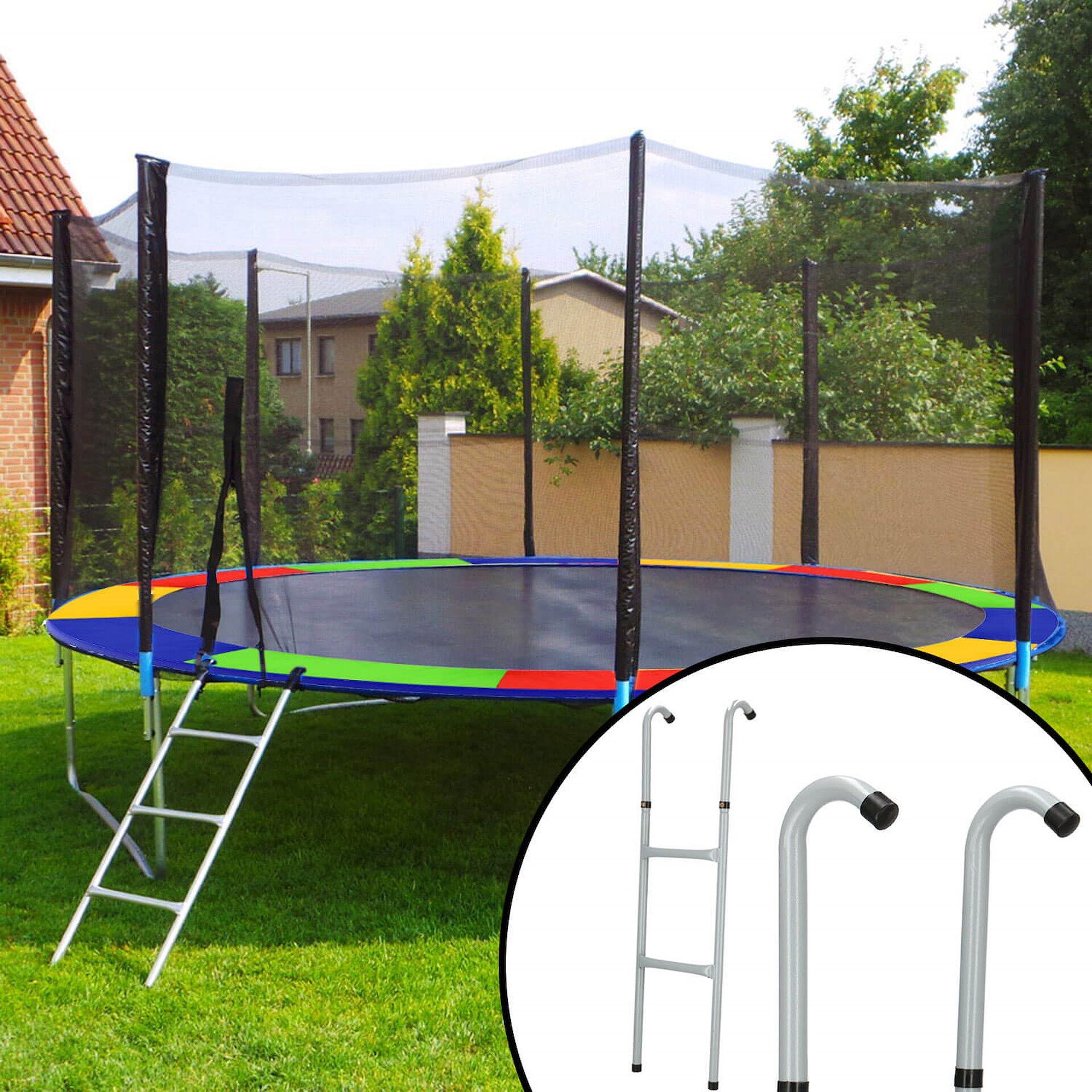 Drabinka do trampoliny Springos 90 cm uniwersalne schodki 2/7