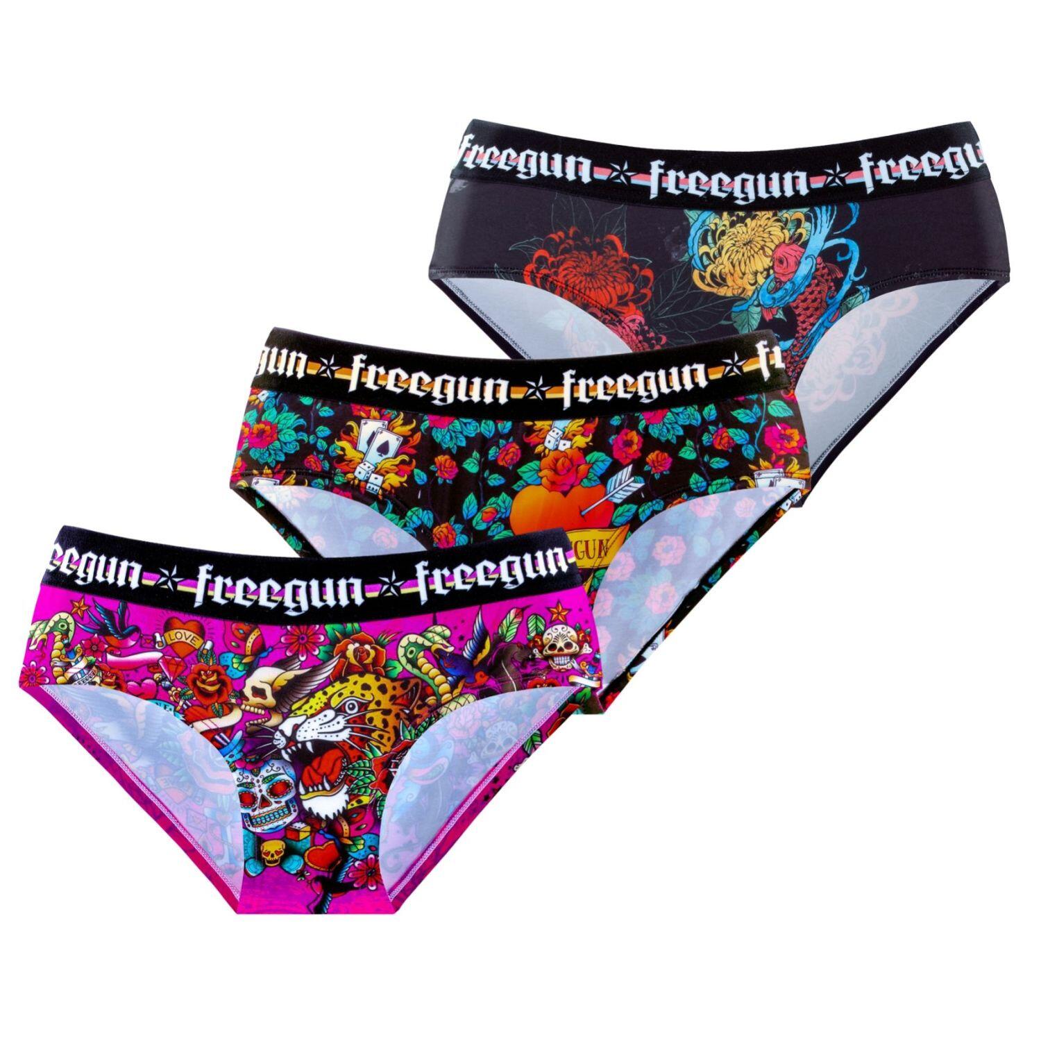 Freegun - Lot De 3 Culottes Fille Hardy - Caleçon - Multicolore - 12 À 14 Ans - Decathlon