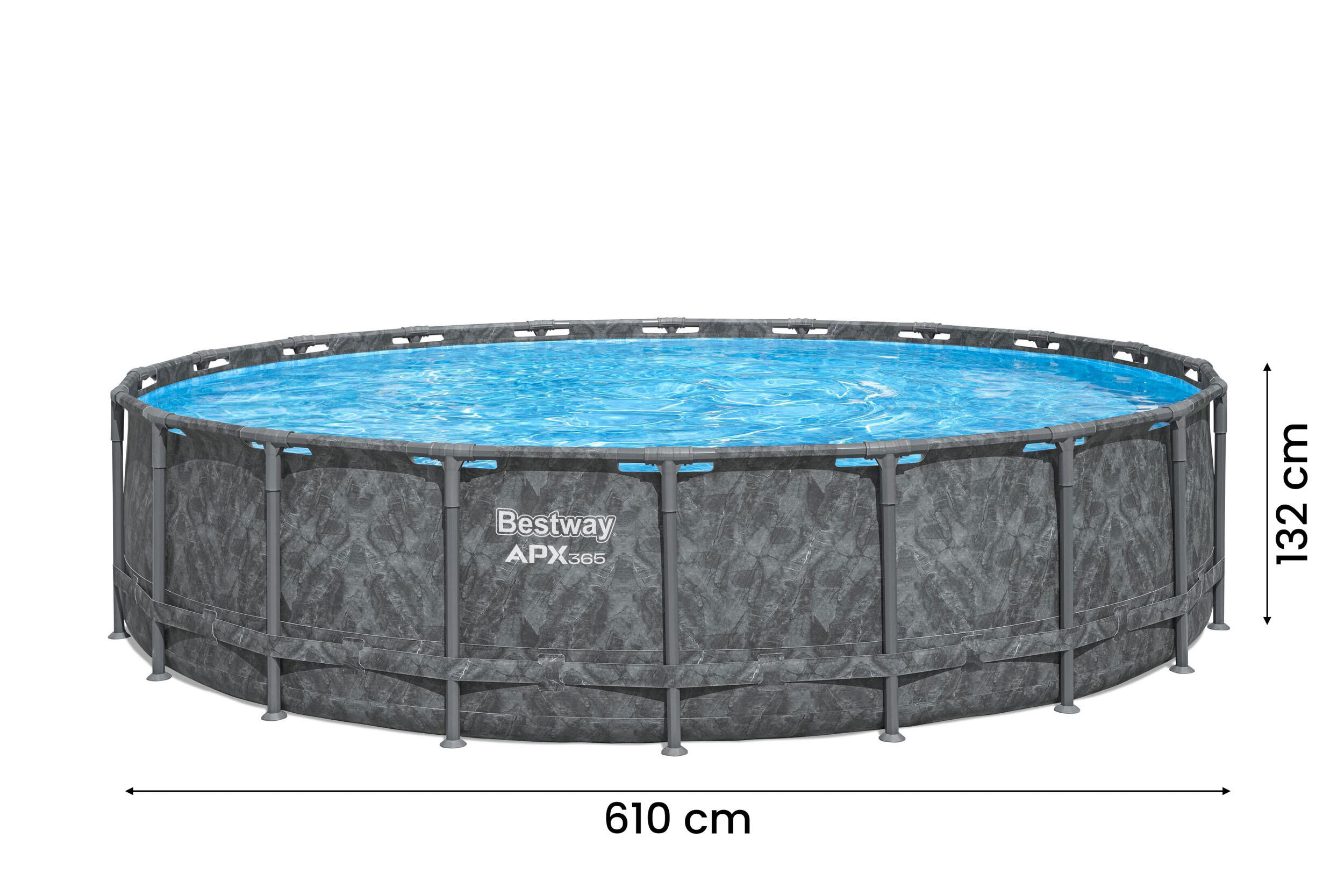 Bestway Piscine hors sol - Ronde - APX 365 - 610 x 132 cm 7/7