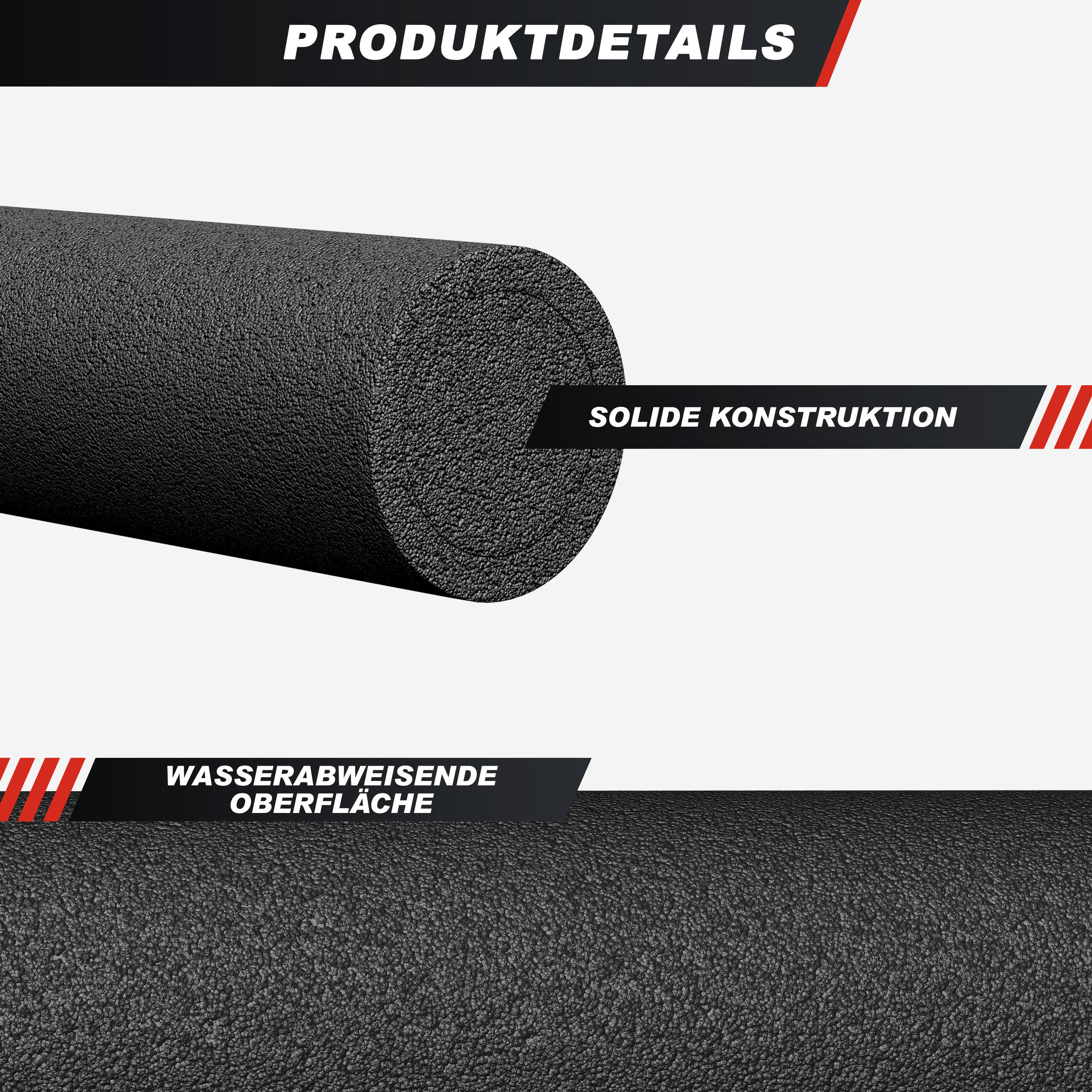 Pilates Rol - Fascia Rol - Foam Roller - 90 x 15 cm - Zwart 4/7