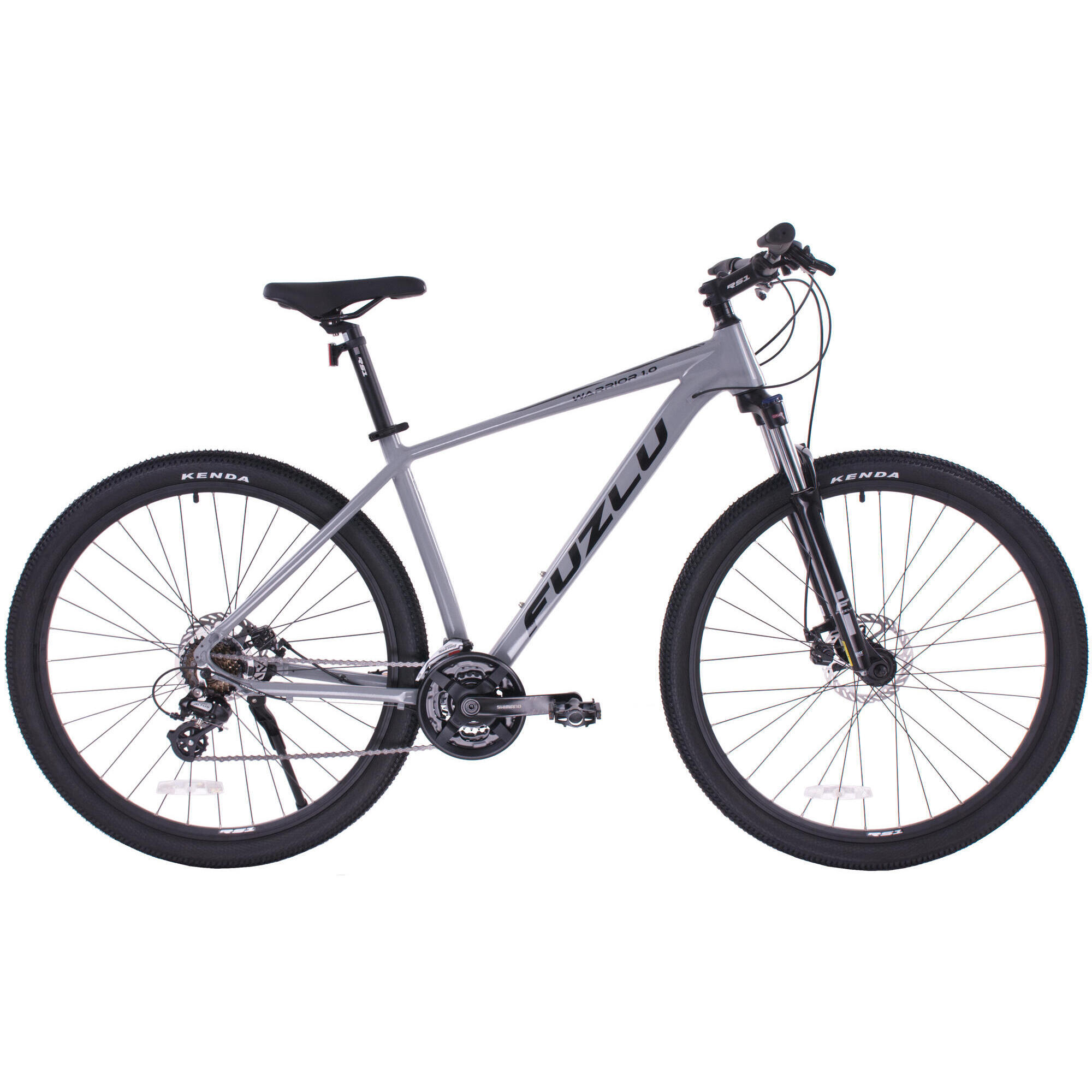 Rower górski 29” Fuzlu Warrior 1.0 19"  jasnoszaro-czarny połysk