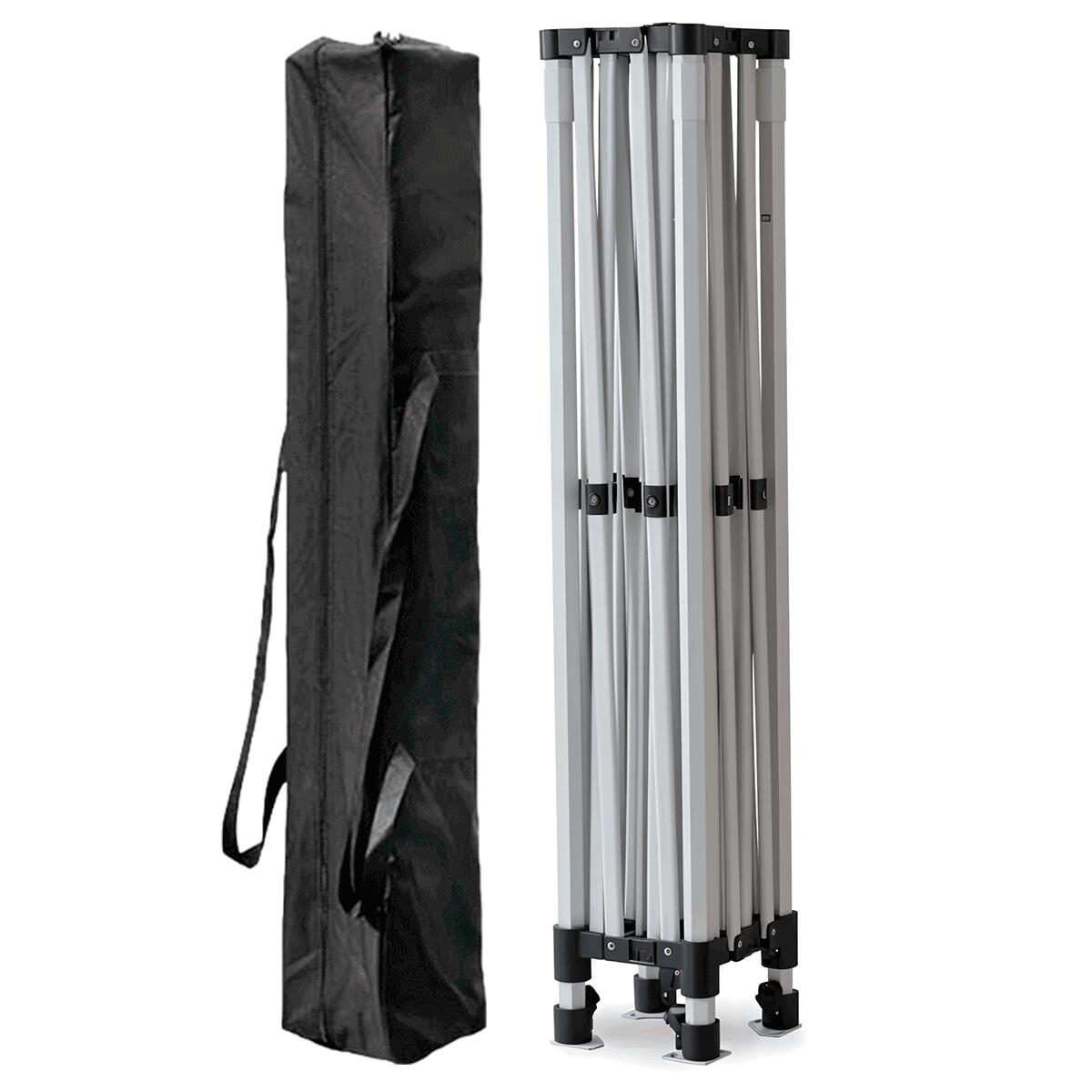 Gazebo Pieghevole 3x3m Blu Impermeabile Giardino Eventi Acciaio Esagonale UPF 3/7