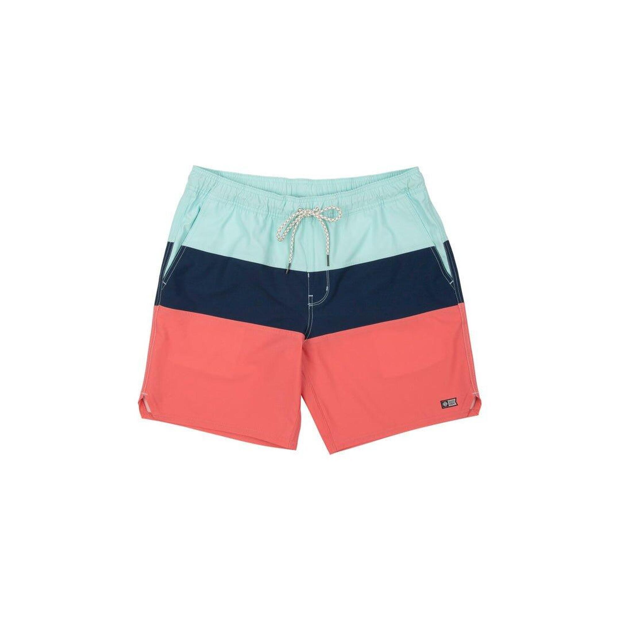 Salty Crew - Beacons Elastic Boardshort Homme - Boardshort - Bleu|orange|rose - 44 L - Decathlon