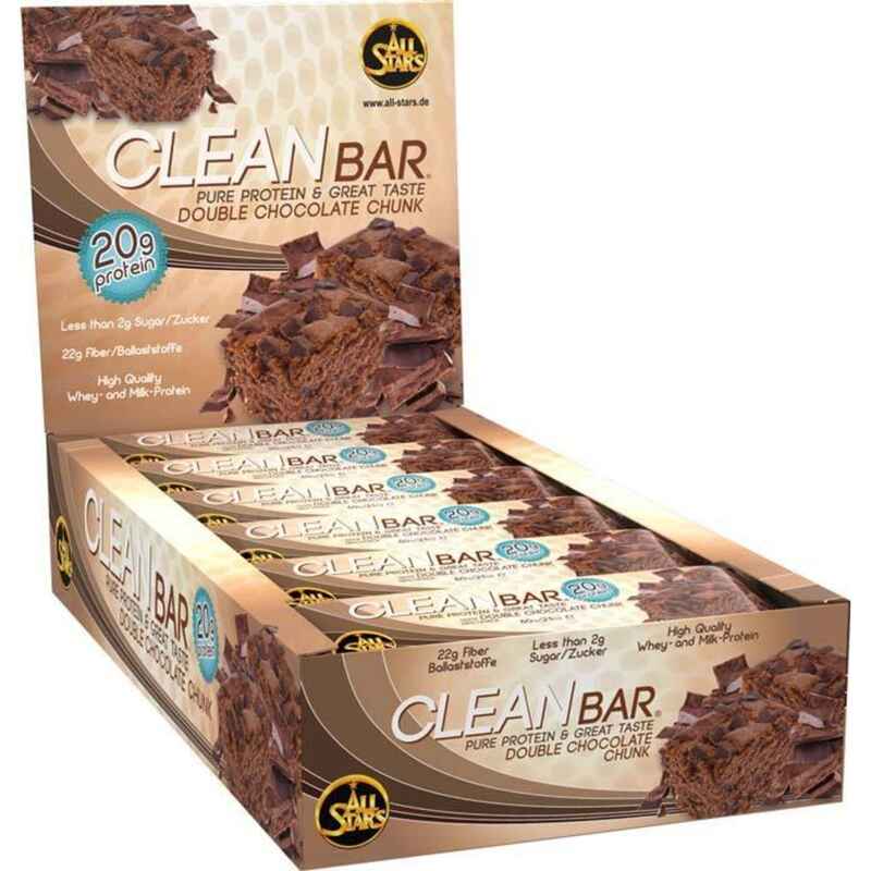 All Stars Clean Bar Double Chocolate Chunk 18er Pack (18 x 60g) 1080g Media 1