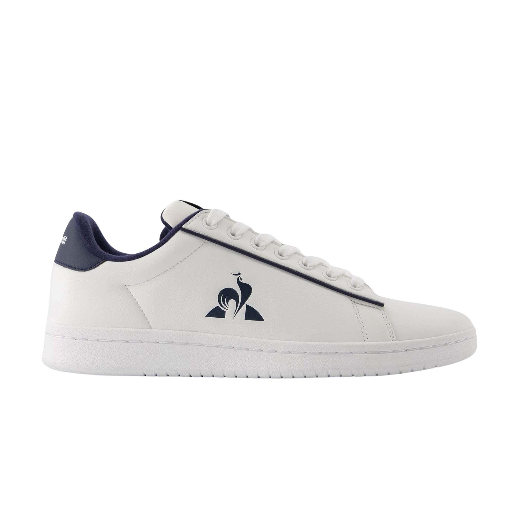 blanc / bleu fonce