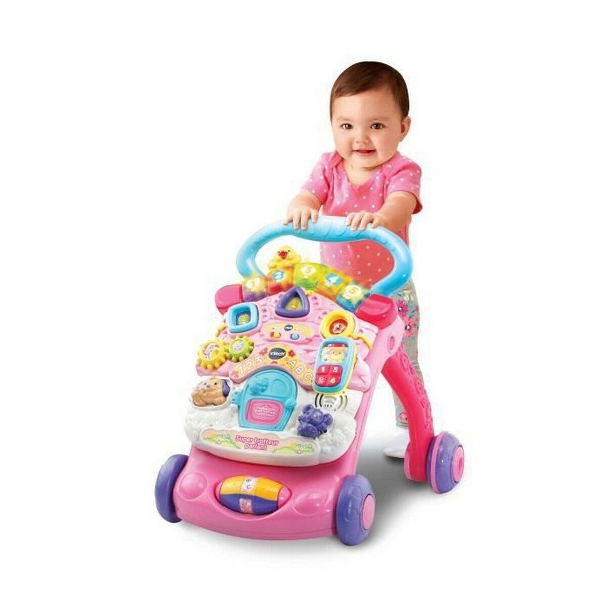 Andarilho Vtech Super Trotteur Parlant 2 En 1 Rose Rose 2/3