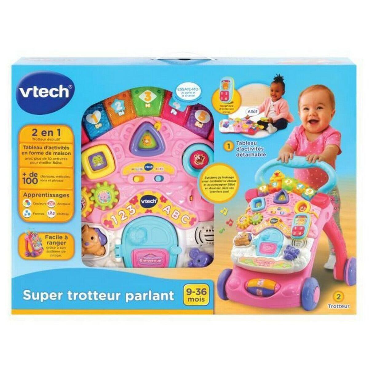 Andarilho Vtech Super Trotteur Parlant 2 En 1 Rose Rose 3/3