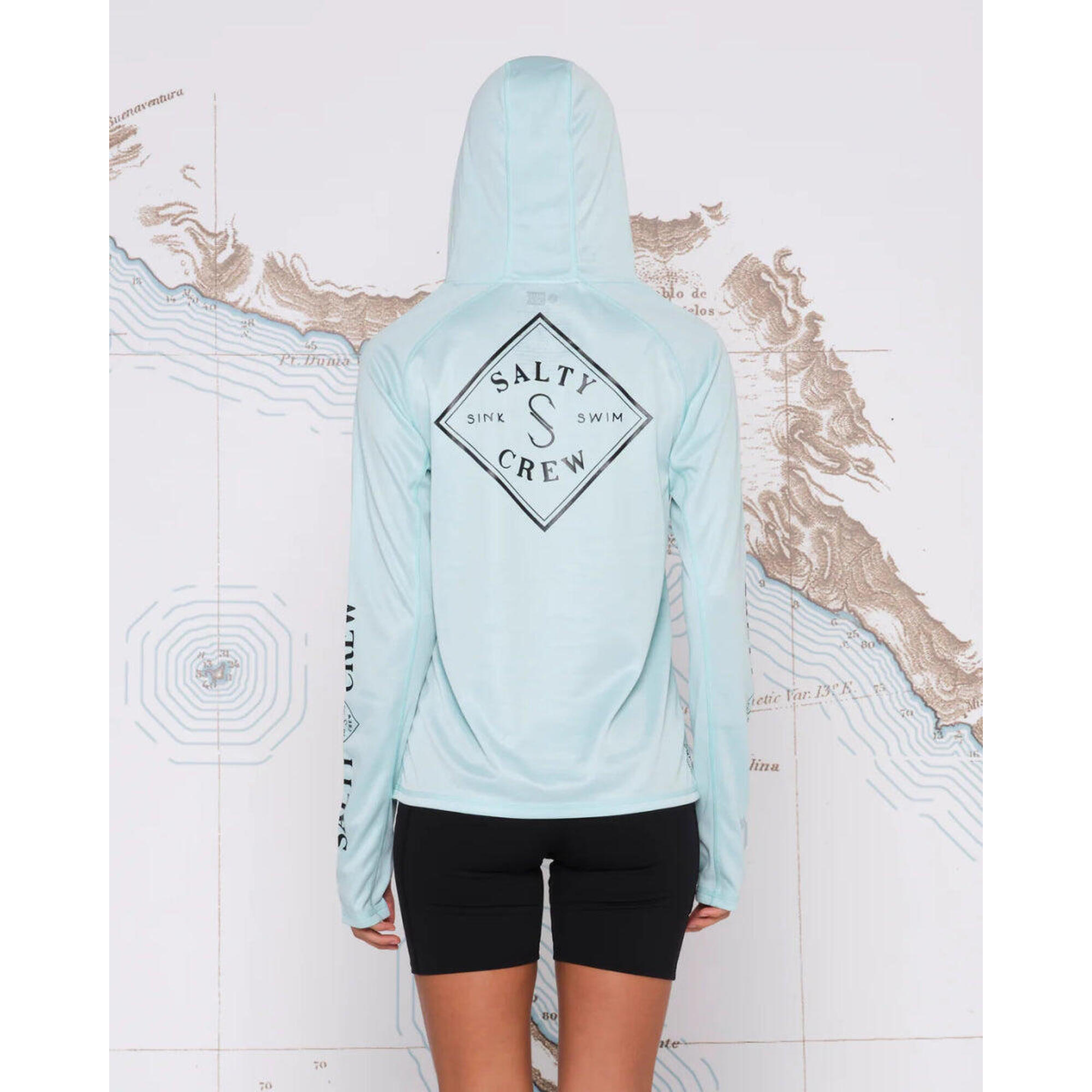 Salty Crew - Tippet Pinnacle Sweat Femme - Sweat-shirt - Bleu - 36 Xs - Decathlon