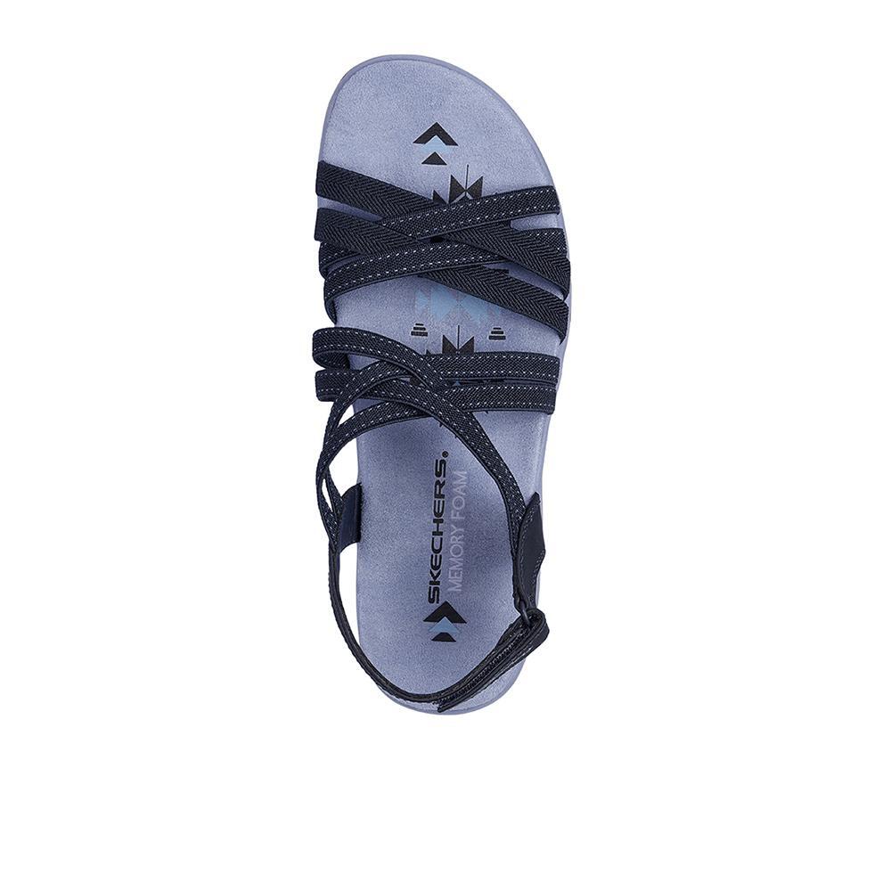 Sandalias Skechers Mujer Reggae Slim - Summer Getaway  Azul marino 3/7