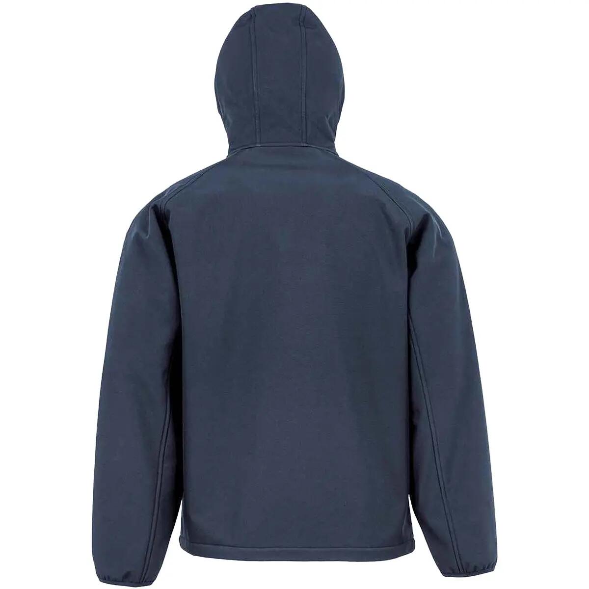 Giacca Soft Shell Con Cappuccio Riciclato Uomo Result Blu Navy 3/4