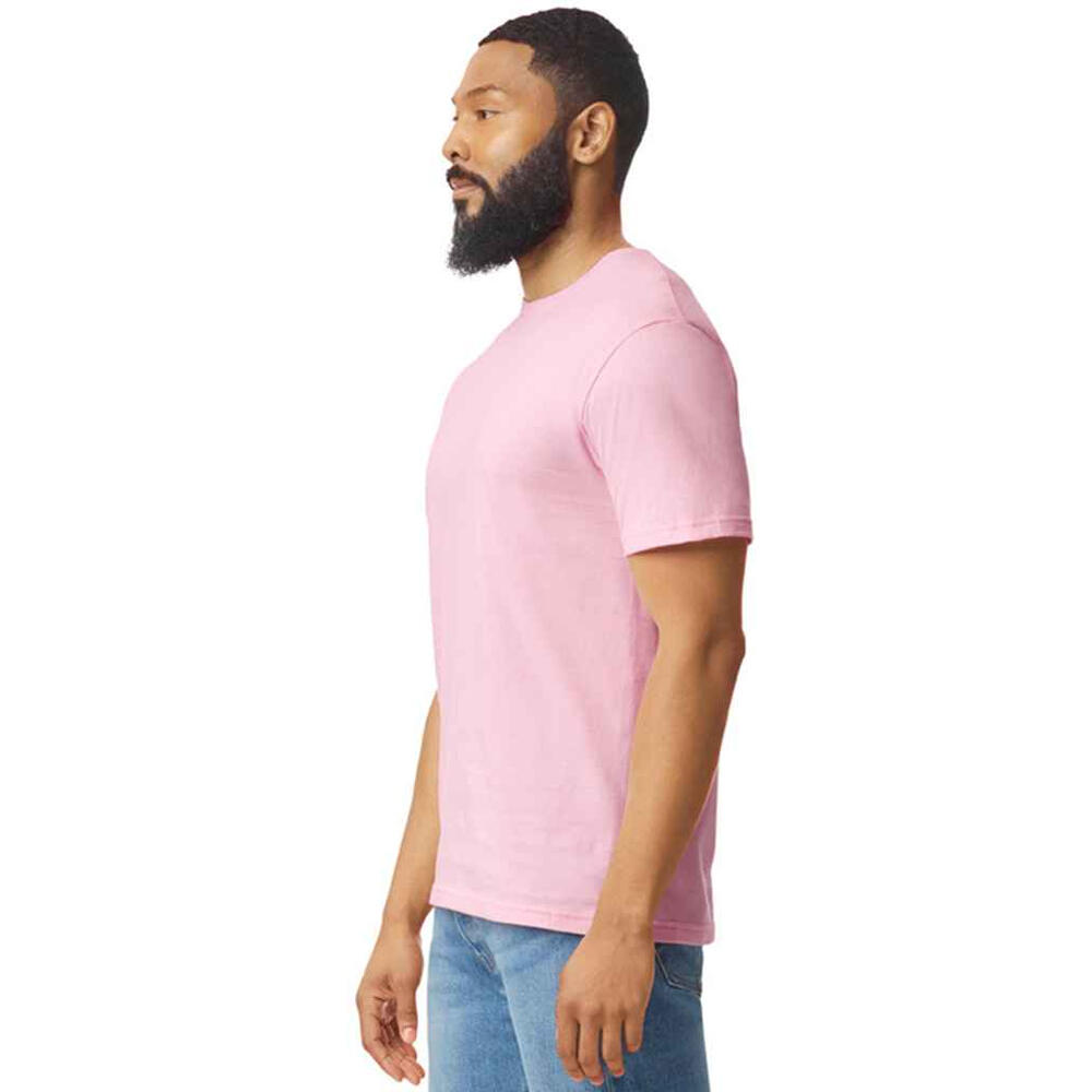 Mens SoftStyle Ringspun TShirt (Light Pink) 3/3
