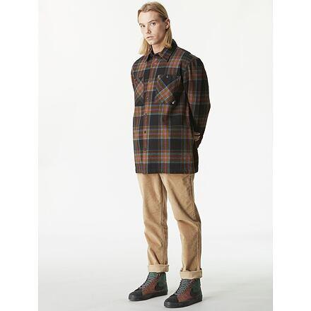Relowa Chemise de Madera de Fresno a Cuadros de Manga Larga para Hombre 3/6