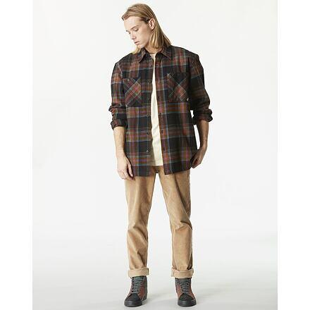 Relowa Chemise de Madera de Fresno a Cuadros de Manga Larga para Hombre 2/6