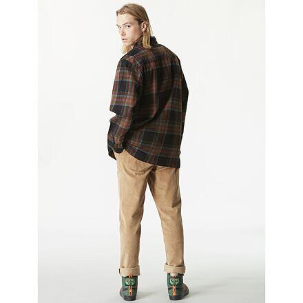 Relowa Chemise de Madera de Fresno a Cuadros de Manga Larga para Hombre 4/6