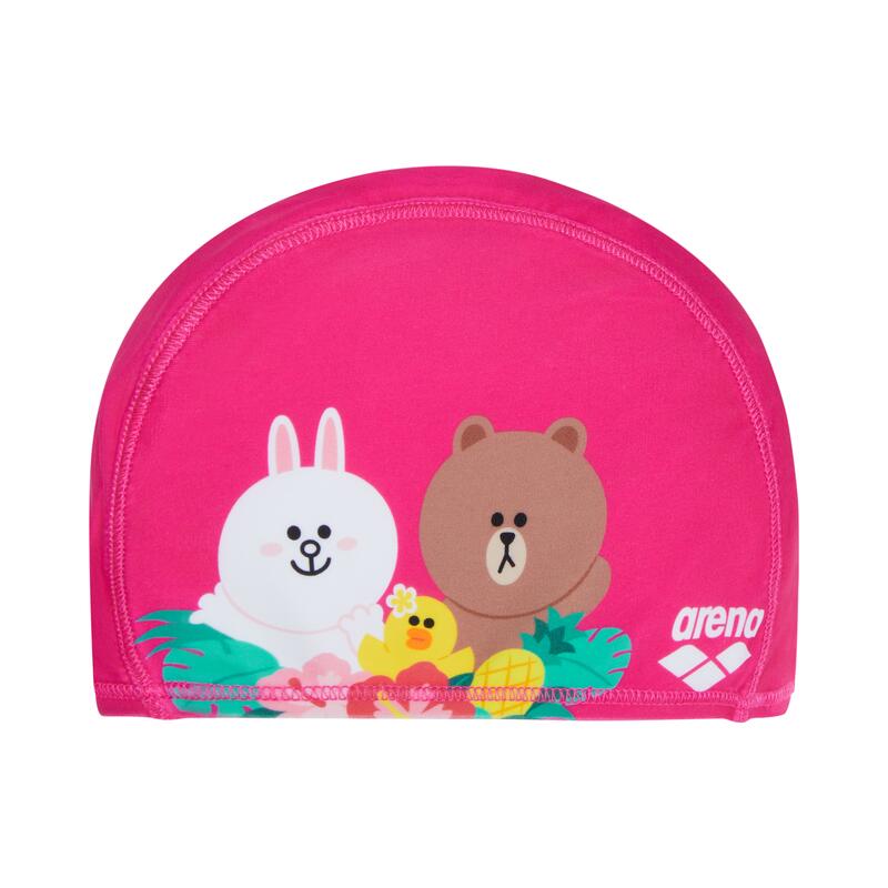 ARENA S21 K LINE FRIENDS SWIM CAP FUCHSIA