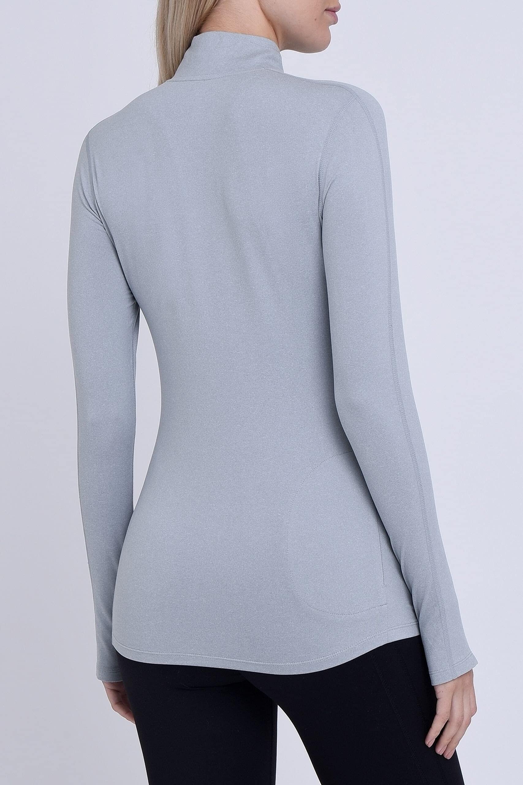 Women's All Season Long Sleeve Running Top - Cool Grey Heather 2/6