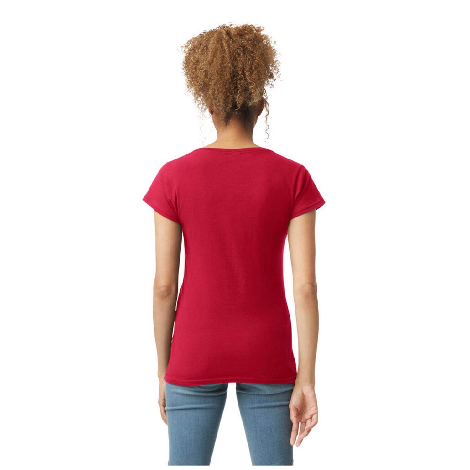 "Soft Style" TShirt VAusschnitt für Damen Kirschrot 3/3